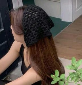 Black Red Crochet Hairbandana