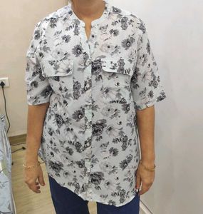 Chic Floral Print Shirt - XXL