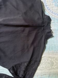 Elegant Black Sheer Sleeve Top