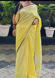 Vibrant Yellow Saree