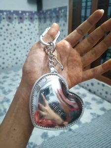 laneige Heart Shaped Keychain Mirror