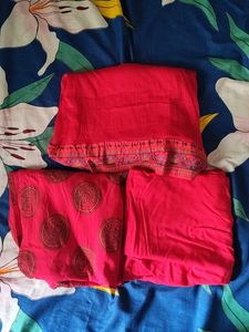 Vibrant Pink Printed Kurta Set