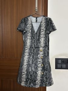 Snakeskin Print Mini Dress