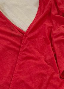 Ruffled Red V-Neck Top