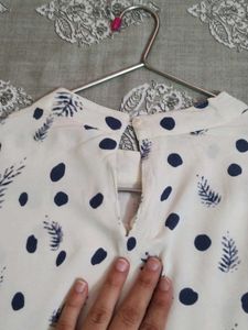 Elegant White Floral Print Top