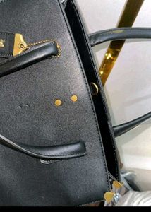 Coach Black Snake Trim Tote Bag