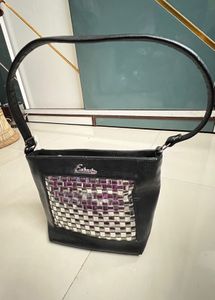 Esbeda Rare Stylish Black&amp;Silver Handbag