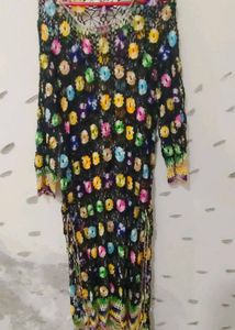 Colorful Crochet kurti