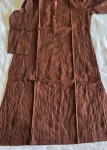 Brown Cotton Kurta
