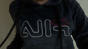 navy blue fila hoodie cozy and comfortable size M