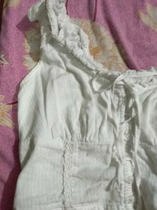 white lace trim top