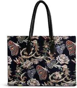 Vintage Floral Tapestry Tote Bag(jute)