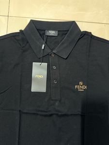 Fendi Black Polo T-Shirt Pure Cotton XL 42
