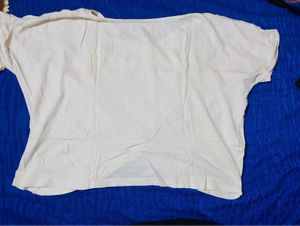 Embroidered Knot-Front Top