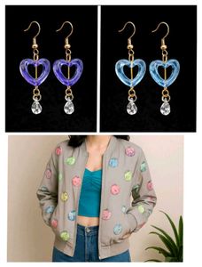 Cute Heart Earrings & Candy Bomb Jacket