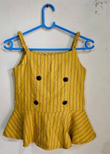 Stylish Yellow Striped top