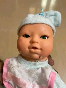 Cute Baby Doll with Blue Outfit