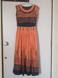 beautiful Orange and Blue one piece with trendy pa