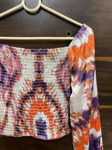 Stylish Long Sleeve Satin Top