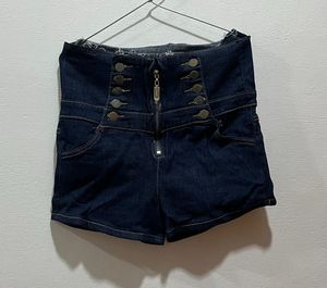 Korean High Waisted Denim Shorts