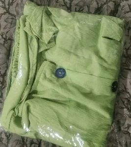 Lime Green Button-Up Shirt