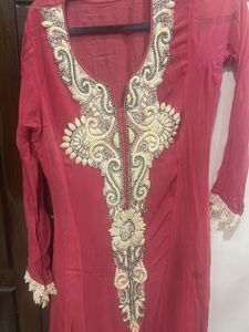 Embellished Pink Kurta
