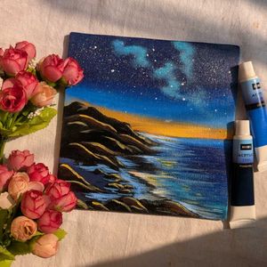 Mini Handmade Night Sky Acrylic Painting