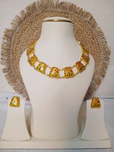 Exquisite Ethnic Necklace and Earring Set
