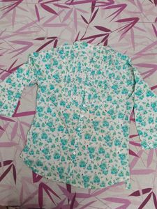 Floral Print Button-Up Top