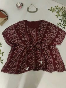 Maroon Printed Kaftan Kurta🌹✨