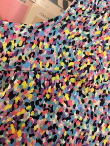 Colorful Abstract Print Sleeveless Top