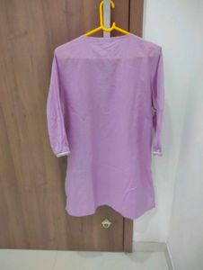 Chic Lavender Embroidered Kurta