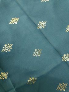 Teal Dupatta with Gold Print