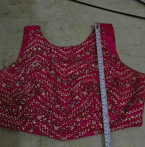 🔥Ready to wear hot pink saree with belt 🥰