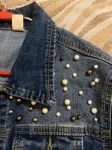 Stylish Embellished Denim Jacket