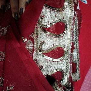 Embroidered Net Dupatta