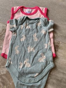 5 Baby Girls Long Sleeve Bodysuits Set