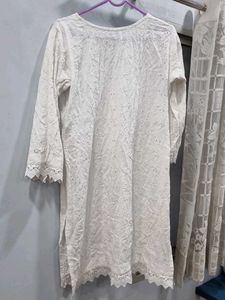 White Embroidered Kurti
