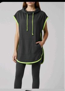 Sleeveless Hoodie Tunic Top