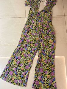 Zara floral Print Wide-Leg Jumpsuit