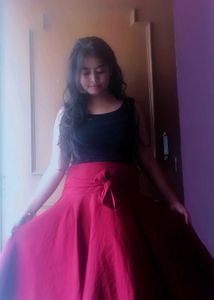 Elegant Red Ethnic Skirt