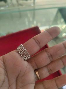pure Silver Tone Heart Ring