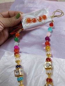Boho Beaded Necklace Set with earrings