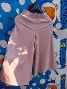 Pink Culottes with stretchable waist