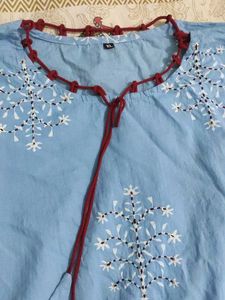 Blue Kurta Skirt Set