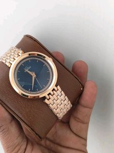 Elegant Rose Gold Omega Watch