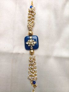 Blue Stone Pearl Jewellery Set