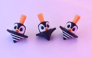 Cute Penguin Spinning Tops - Set of 3