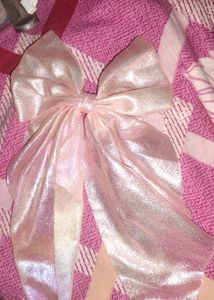 Sparkling Pink Bow Hair Clip