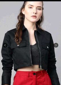 Stylish Black Cropped Jacket